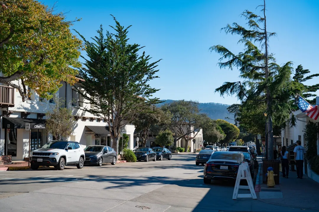 Small-town main street in California